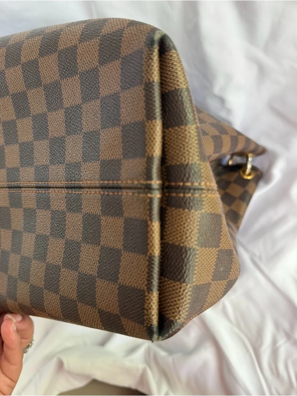 Louis Vuitton Graceful MM Damier Ebene ❤️ w/ Receipt - Picture 10 of 13
